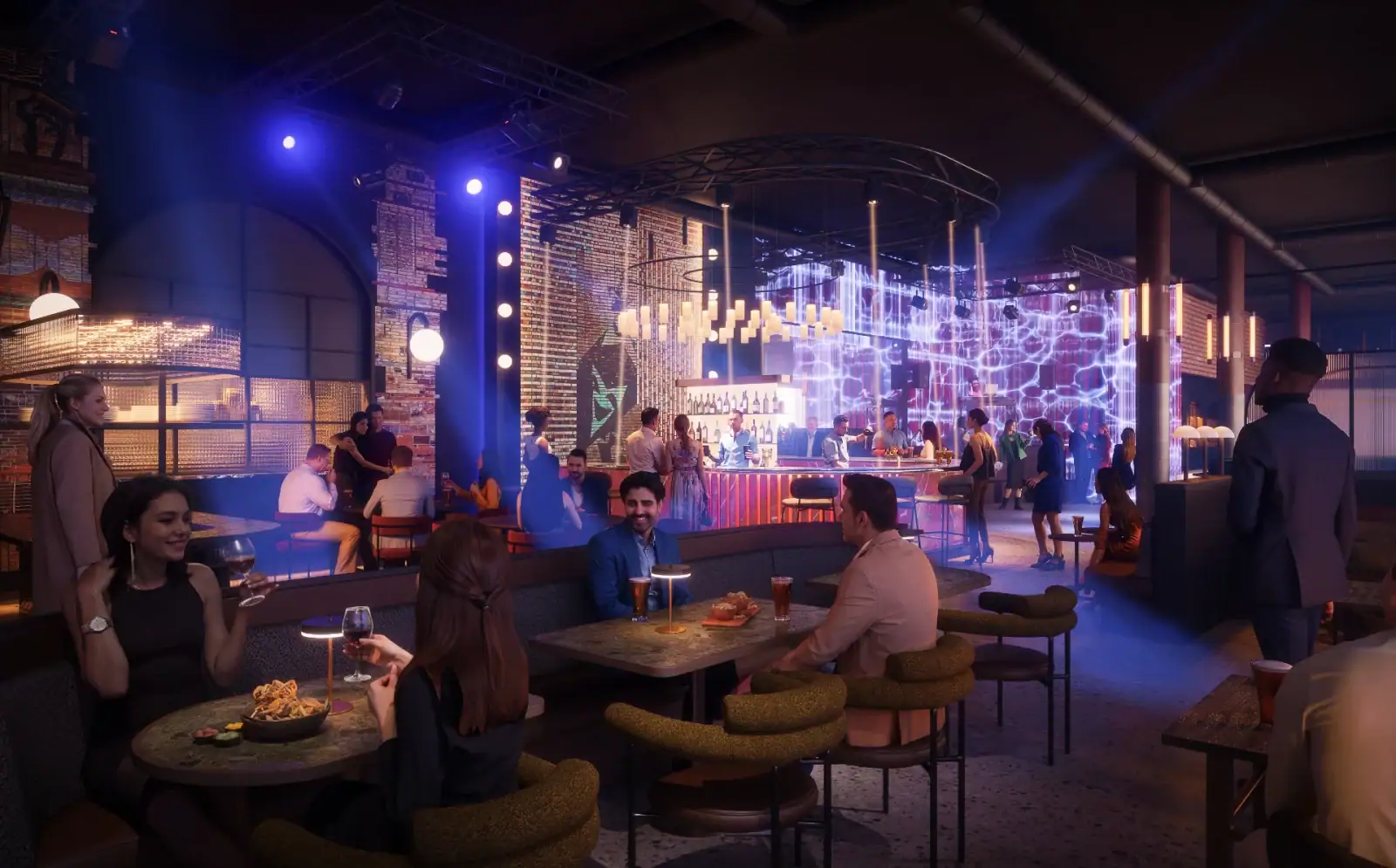 Byhallen Oslo Spektrum – Kveldsstemning visualisert av Goldbox